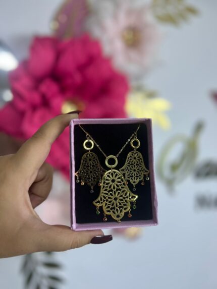 duo khamsa collier +boucle
